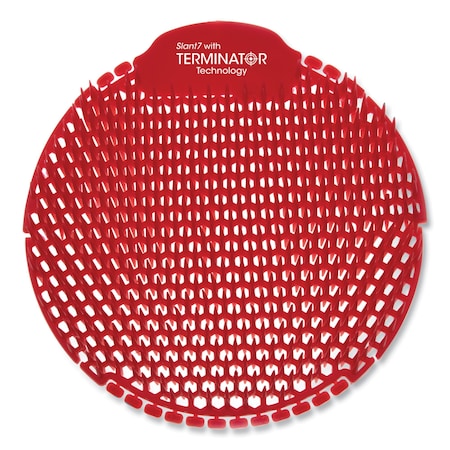 Fresh Products Slant7 with Terminator Urinal Screen, Evergreen Scent, Red, 5PK S7-F-005I030M-82-AAA10-00
